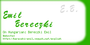 emil bereczki business card